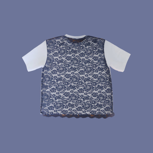 LACE TEE BLUE