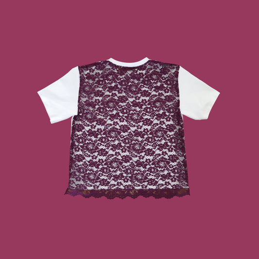LACE TEE PURPLE